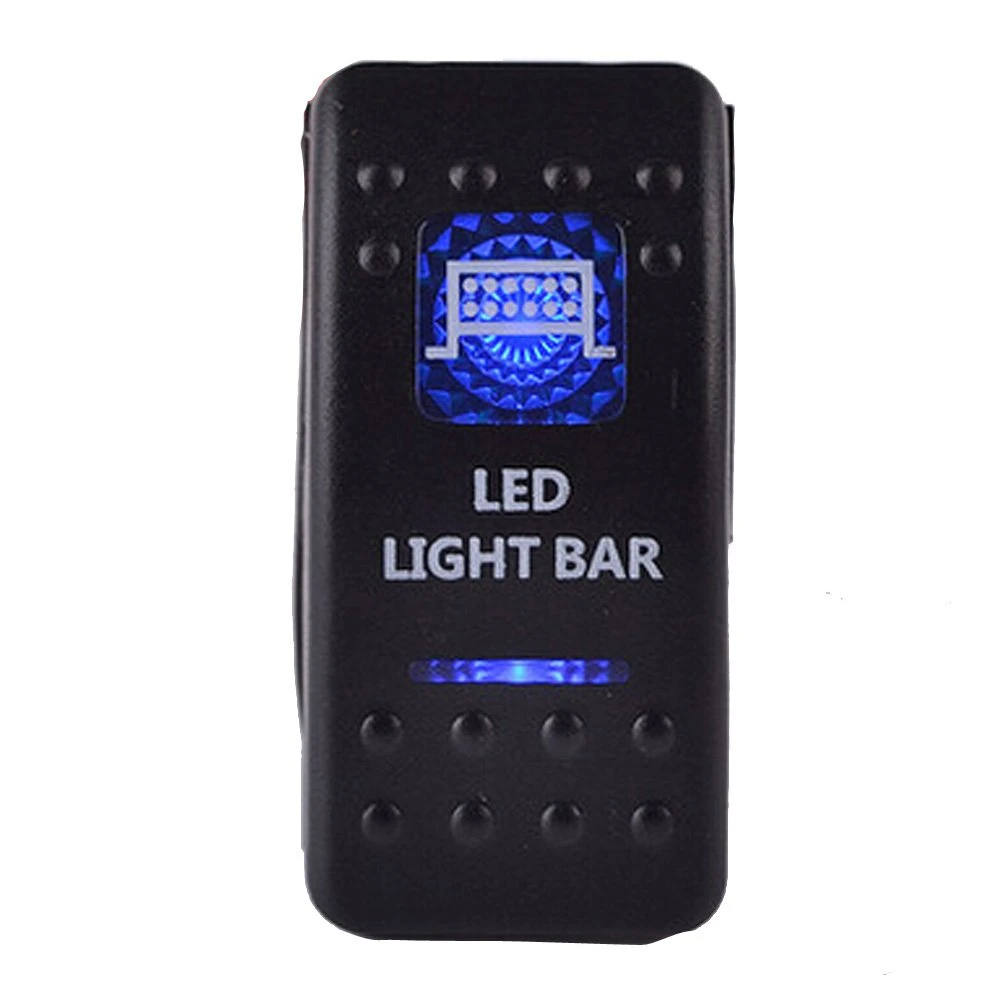 Car Blue LED Bar Light Toggle Switch for Car Boat and More