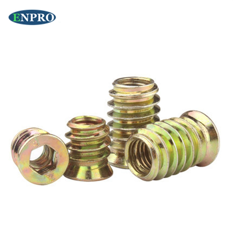 Hex Socket Furniture M8 Thread Insert Nut with Zinc Alloy